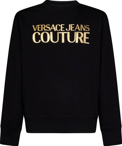 Versace Jeans Couture Logo Sweatshirt in Black & Gold